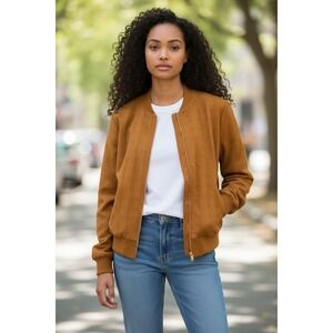 aliceblue Jacket Women's XL Rust Brown Polyester Spandex Lined